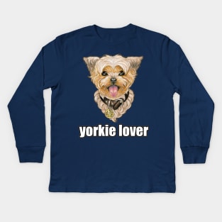 Yorkskire Terrier Kids Long Sleeve T-Shirt